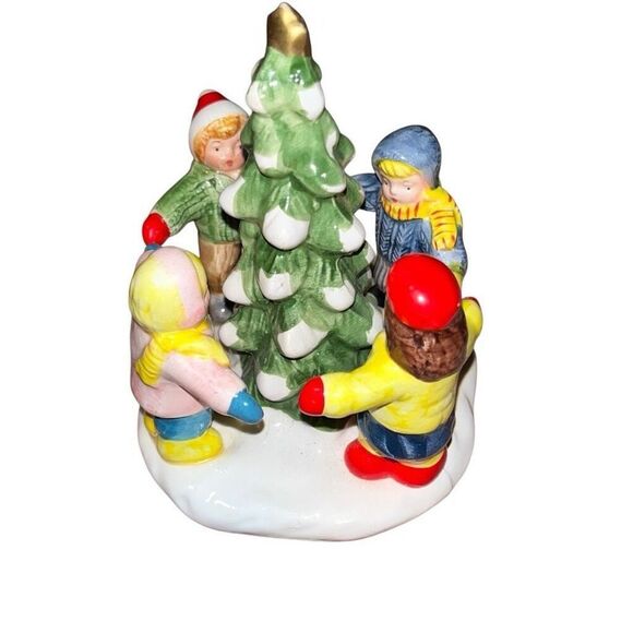 Department 56 The Original Snow Village Christmas “Kids Around The Tree” #50946 - Picture 1 of 4